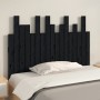 Cabecero de cama de pared madera maciza pino negro 108x3x80 cm de vidaXL, Cabeceros y pies de cama - Ref: Foro24-824777, Prec...