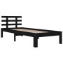 Estructura de cama individual madera maciza negra 75x190 cm de vidaXL, Camas y somieres - Ref: Foro24-814718, Precio: 78,99 €...