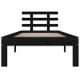 Estructura de cama individual madera maciza negra 75x190 cm de vidaXL, Camas y somieres - Ref: Foro24-814718, Precio: 78,99 €...