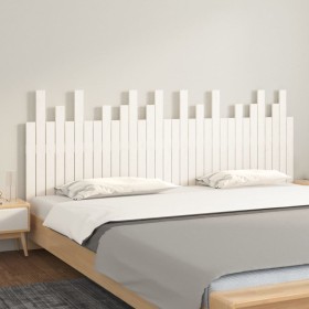 Solid white pine wood wall bed headboard 204x3x80 cm by vidaXL, Headboards and footboards - Ref: Foro24-824779, Price: 119,79...