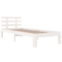 White solid wood single bed frame 90x190 cm by vidaXL, Beds and slatted bases - Ref: Foro24-814720, Price: 102,97 €, Discount: %