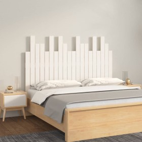 Solid white pine wood wall bed headboard 127.5x3x80 cm by vidaXL, Headboards and footboards - Ref: Foro24-824789, Price: 80,9...