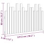 Wandbett-Kopfteil aus massivem weißem Kiefernholz, 127,5 x 3 x 80 cm von vidaXL, Kopf- und Fußteile - Ref: Foro24-824789, Pre...