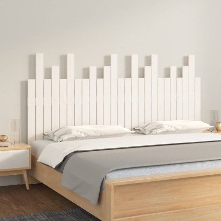 Solid white pine wood wall bed headboard 159.5x3x80 cm by vidaXL, Headboards and footboards - Ref: Foro24-824799, Price: 106,...