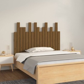 Solid pine wood wall bed headboard honey brown 108x3x80 cm by vidaXL, Headboards and footboards - Ref: Foro24-824776, Price: ...