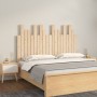 Cabecero de cama de pared madera maciza de pino 127,5x3x80 cm de vidaXL, Cabeceros y pies de cama - Ref: Foro24-824788, Preci...