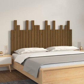 Solid pine wood wall bed headboard honey brown 146.5x3x80cm by vidaXL, Headboards and footboards - Ref: Foro24-824796, Price:...