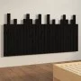 Solid black pine wood wall bed headboard 166x3x80 cm by vidaXL, Headboards and footboards - Ref: Foro24-824812, Price: 79,70 ...