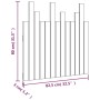 Wandbett-Kopfteil aus massivem weißem Kiefernholz, 82,5 x 3 x 80 cm von vidaXL, Kopf- und Fußteile - Ref: Foro24-824804, Prei...