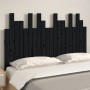 Cabecero de cama de pared madera maciza pino negro 127,5x3x80cm de vidaXL, Cabeceros y pies de cama - Ref: Foro24-824792, Pre...