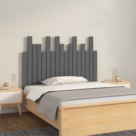 Gray pine solid wood wall bed headboard 108x3x80 cm by vidaXL, Headboards and footboards - Ref: Foro24-824775, Price: 76,99 €...