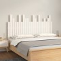 Solid white pine wood wall bed headboard 146.5x3x80 cm by vidaXL, Headboards and footboards - Ref: Foro24-824794, Price: 76,5...