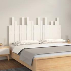 Solid white pine wood wall bed headboard 146.5x3x80 cm by vidaXL, Headboards and footboards - Ref: Foro24-824794, Price: 76,9...