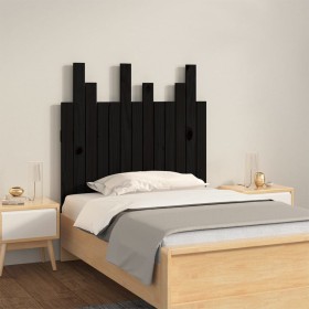 Cabecero de cama pared madera maciza pino negro 82,5x3x80 cm de vidaXL, Cabeceros y pies de cama - Ref: Foro24-824807, Precio...