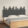 Gray pine solid wood wall bed headboard 166x3x80 cm by vidaXL, Headboards and footboards - Ref: Foro24-824810, Price: 100,99 ...