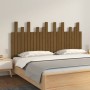 Cabecero cama pared madera maciza pino marrón miel 159,5x3x80cm de vidaXL, Cabeceros y pies de cama - Ref: Foro24-824801, Pre...