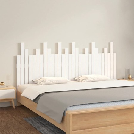 Solid white pine wood wall bed headboard 185x3x80 cm by vidaXL, Headboards and footboards - Ref: Foro24-824814, Price: 118,99...