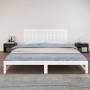 Solid white pine wood wall bed headboard 204x3x60 cm by vidaXL, Headboards and footboards - Ref: Foro24-824829, Price: 115,16...