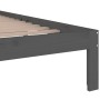 Estructura de cama madera maciza gris doble 135x190 cm de vidaXL, Camas y somieres - Ref: Foro24-814731, Precio: 140,60 €, De...