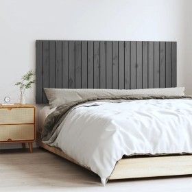 Gray pine solid wood wall bed headboard 147x3x60 cm by vidaXL, Headboards and footboards - Ref: Foro24-824845, Price: 90,99 €...