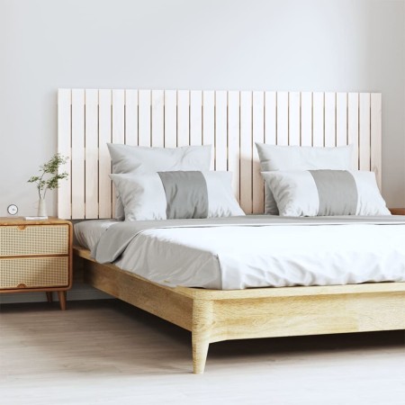 Solid white pine wood wall bed headboard 166x3x60 cm by vidaXL, Headboards and footboards - Ref: Foro24-824859, Price: 98,99 ...