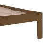 Estructura de cama doble madera maciza marrón miel 135x190 cm de vidaXL, Camas y somieres - Ref: Foro24-814732, Precio: 141,4...