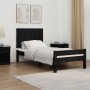 Cabecero de cama de pared madera maciza pino negro 95,5x3x60 cm de vidaXL, Cabeceros y pies de cama - Ref: Foro24-824837, Pre...