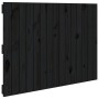 Cabecero de cama de pared madera maciza pino negro 95,5x3x60 cm de vidaXL, Cabeceros y pies de cama - Ref: Foro24-824837, Pre...