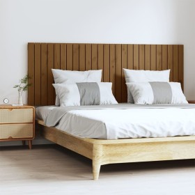 Solid pine wood wall bed headboard honey brown 166x3x60 cm by vidaXL, Headboards and footboards - Ref: Foro24-824861, Price: ...