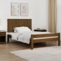 Cabecero cama pared madera maciza pino marrón miel 127,5x3x60cm de vidaXL, Cabeceros y pies de cama - Ref: Foro24-824841, Pre...