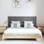 Gray pine solid wood wall bed headboard 159.5x3x60 cm by vidaXL, Headboards and footboards - Ref: Foro24-824850, Price: 88,99...