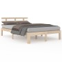 Estructura de cama de madera maciza 140x190 cm de vidaXL, Camas y somieres - Ref: Foro24-814734, Precio: 114,67 €, Descuento: %