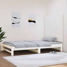 Solid white pine wood wall bed headboard 108x3x90 cm by vidaXL, Headboards and footboards - Ref: Foro24-824874, Price: 95,99 ...