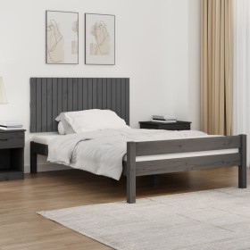 Gray pine solid wood wall bed headboard 127.5x3x60 cm by vidaXL, Headboards and footboards - Ref: Foro24-824840, Price: 76,99...