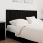 Cabecero de cama de pared madera maciza pino negro 140x3x60 cm de vidaXL, Cabeceros y pies de cama - Ref: Foro24-824872, Prec...