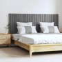 Gray pine solid wood wall bed headboard 166x3x60 cm by vidaXL, Headboards and footboards - Ref: Foro24-824860, Price: 91,09 €...