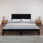 Cabecero de cama de pared madera maciza pino negro 185x3x60 cm de vidaXL, Cabeceros y pies de cama - Ref: Foro24-824867, Prec...