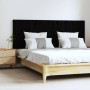 Cabecero de cama de pared madera maciza pino negro 166x3x60 cm de vidaXL, Cabeceros y pies de cama - Ref: Foro24-824862, Prec...