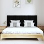 Solid black pine wood wall bed headboard 166x3x60 cm by vidaXL, Headboards and footboards - Ref: Foro24-824862, Price: 98,70 ...