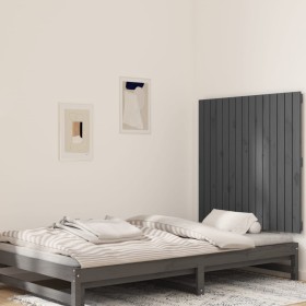 Gray pine solid wood wall bed headboard 95.5x3x90 cm by vidaXL, Headboards and footboards - Ref: Foro24-824885, Price: 67,99 ...