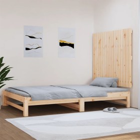 Solid pine wood wall bed headboard 108x3x90 cm by vidaXL, Headboards and footboards - Ref: Foro24-824873, Price: 80,99 €, Dis...