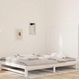 Solid white pine wood wall bed headboard 127.5x3x90 cm by vidaXL, Headboards and footboards - Ref: Foro24-824889, Price: 61,9...