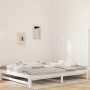 Solid white pine wood wall bed headboard 127.5x3x90 cm by vidaXL, Headboards and footboards - Ref: Foro24-824889, Price: 61,7...