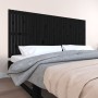 Cabecero de cama de pared madera maciza pino negro 204x3x90 cm de vidaXL, Cabeceros y pies de cama - Ref: Foro24-824882, Prec...