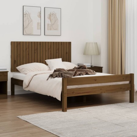 Solid pine wood wall bed headboard honey brown 140x3x60 cm by vidaXL, Headboards and footboards - Ref: Foro24-824871, Price: ...