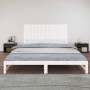 Solid white pine wood wall bed headboard 204x3x90 cm by vidaXL, Headboards and footboards - Ref: Foro24-824879, Price: 131,41...