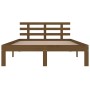 Estructura de cama madera maciza marrón miel 140x190 cm de vidaXL, Camas y somieres - Ref: Foro24-814737, Precio: 123,65 €, D...