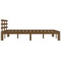 Estructura de cama madera maciza marrón miel 140x190 cm de vidaXL, Camas y somieres - Ref: Foro24-814737, Precio: 123,65 €, D...