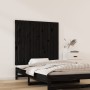 Cabecero de cama de pared madera maciza pino negro 95,5x3x90 cm de vidaXL, Cabeceros y pies de cama - Ref: Foro24-824887, Pre...