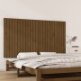 Cabecero cama pared madera maciza pino marrón miel 159,5x3x90cm de vidaXL, Cabeceros y pies de cama - Ref: Foro24-824901, Pre...